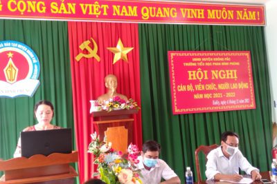 HỘI NGHỊ “ CÁN BỘ VIÊN CHỨC VÀ  NGƯỜI LAO ĐỘNG  NĂM HỌC 2021-2022”
